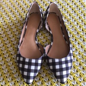 Gingham J Crew flats like new